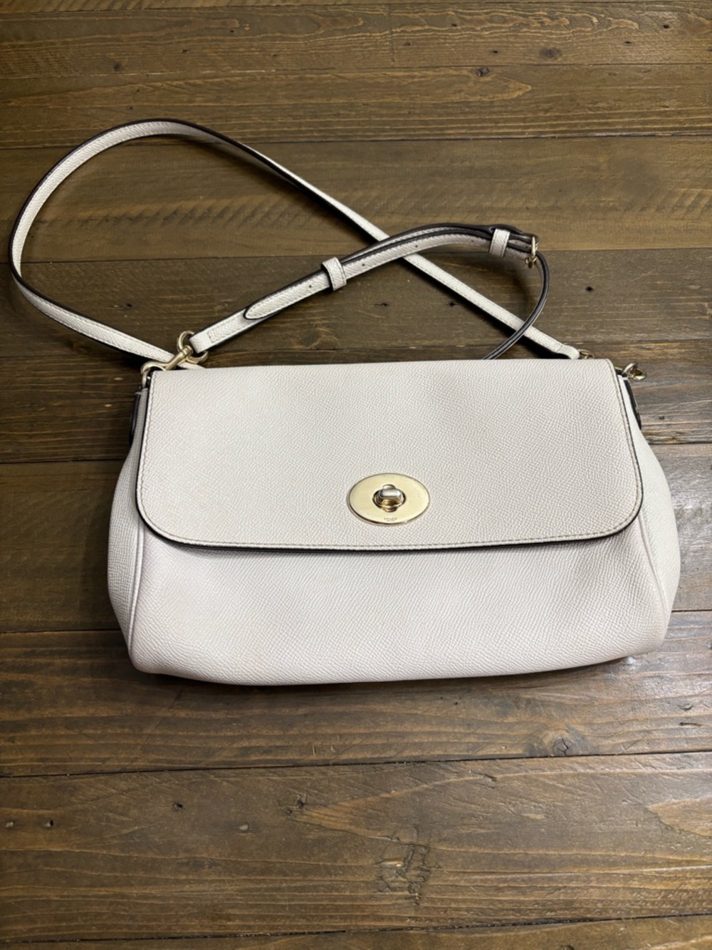 Coach Ruby Crossbody Bag in Cream Crossgrain Leather